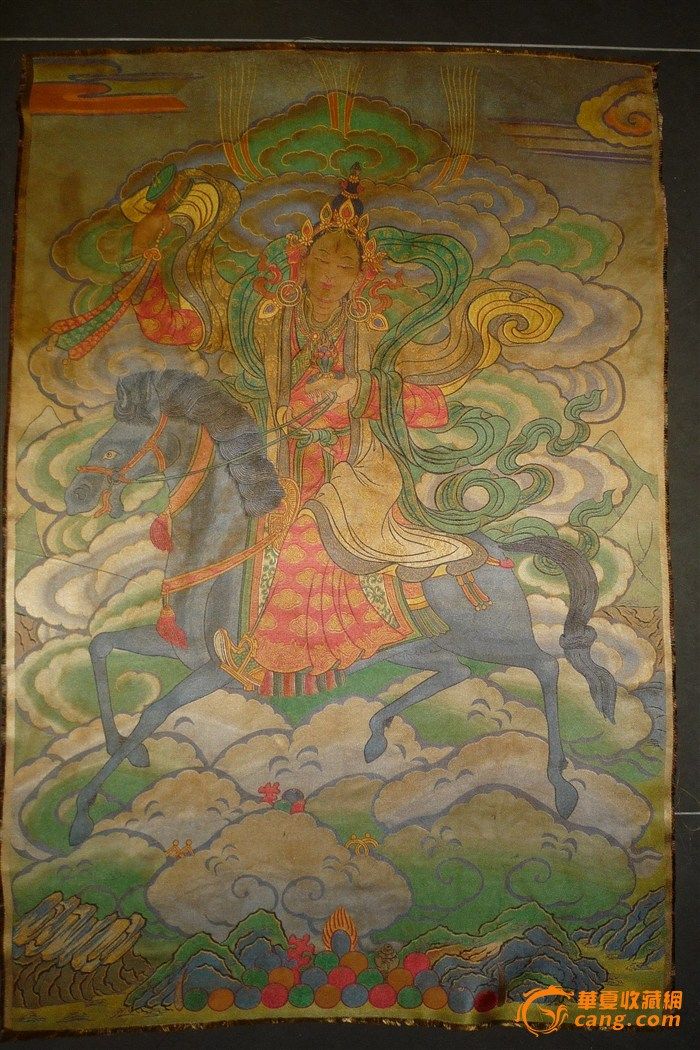 织锦唐卡---藏族唐卡---吉祥天女_织锦唐卡---藏族唐卡---吉祥天女鉴定_来自藏友藏赏唐_杂项鉴定_织锦杂项鉴定_古玩鉴定估价_华夏收藏网