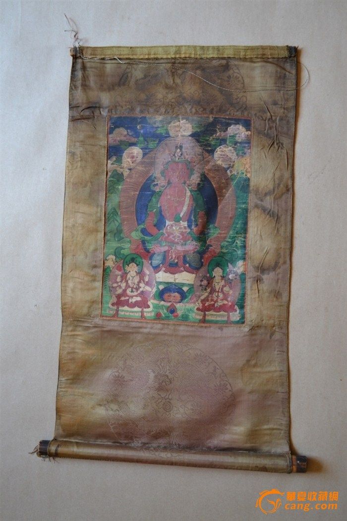 求鉴定! 老唐卡,来自藏友琴棋书瓷-字画-画像唐卡-藏品鉴定估价-华夏收藏网
