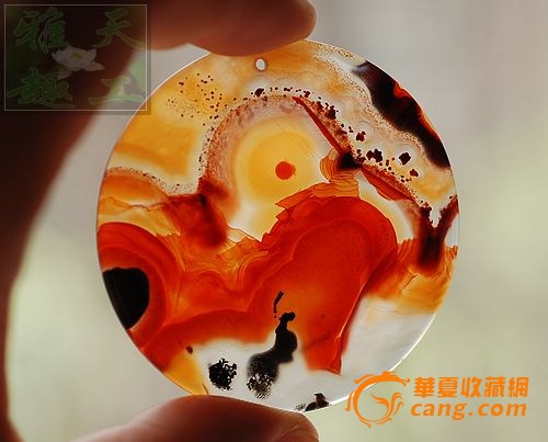 玛瑙天然图案----观沧海