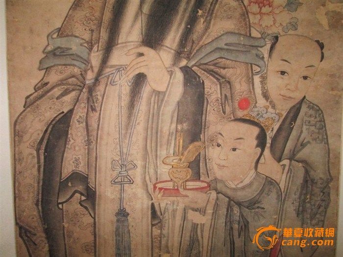 清后期描金天官图