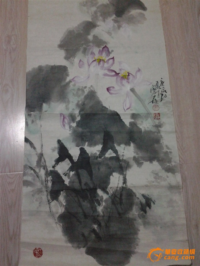 名家宋雨桂泼墨荷花出售