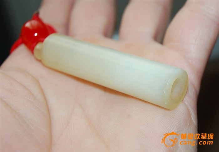 清代和田玉翎管