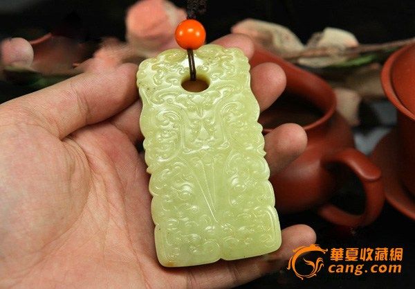 新疆和田玉老坑料若羌黄玉手把件子辰佩_新疆