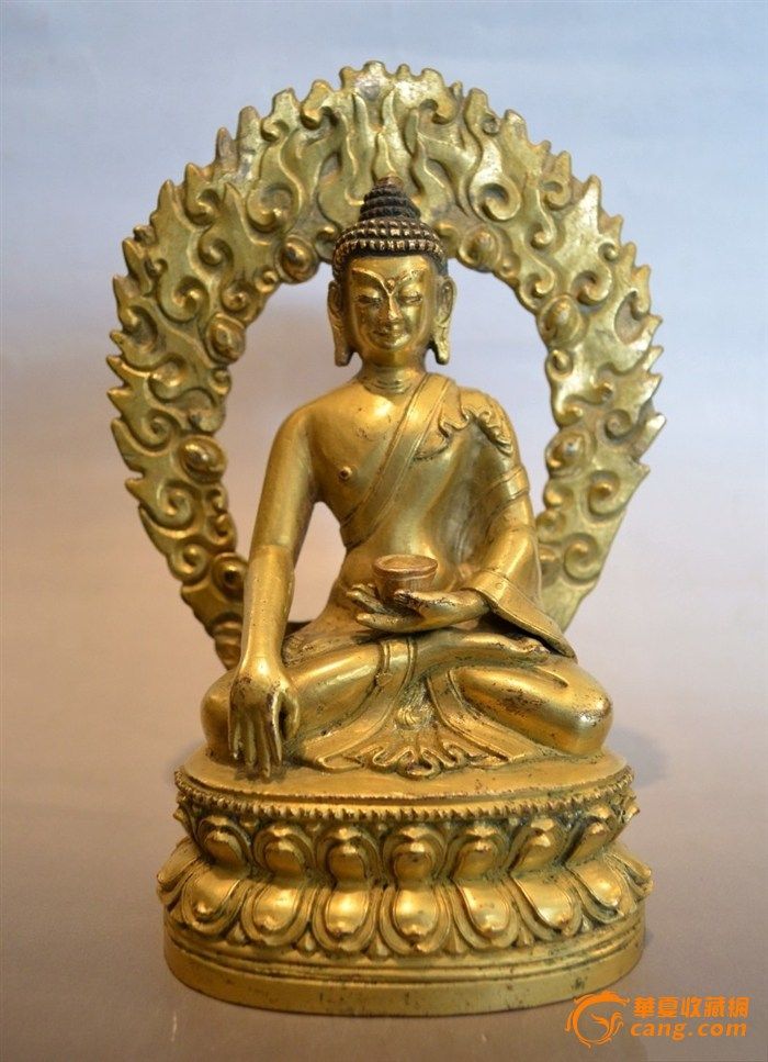 清代鎏金佛像鉴定,清代鎏金佛像,清代铜鎏金佛像_大山谷图库