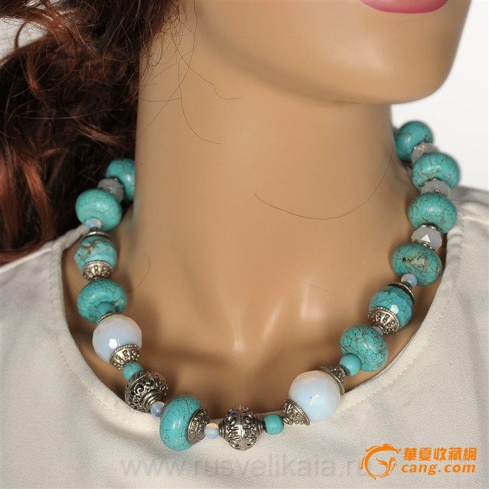 绿松石项链_绿松石项链鉴定_来自藏友原野牧歌2014_珠宝鉴定_松石珠宝鉴定_古玩鉴定估价_华夏收藏网