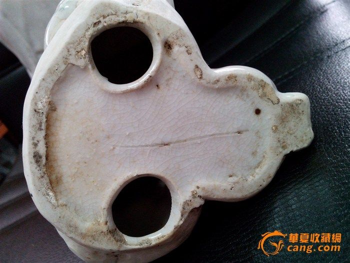 白釉描金钟韩二仙瓷塑像_白釉描金钟韩二仙瓷