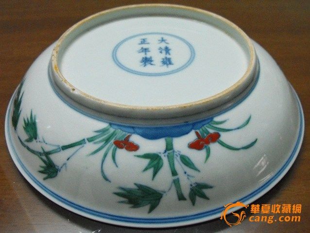 清雍正斗彩花鸟盘【通古博物院【通古藏珍阁】