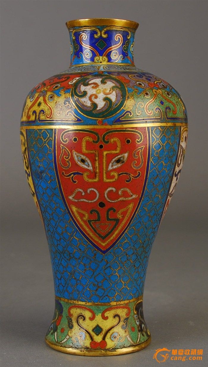 04113EV01十九世纪景泰蓝饕餮纹梅瓶_04113EV01十九世纪景泰蓝饕餮纹梅瓶鉴定_来自藏友宝色琳_杂项鉴定_珐琅器杂项鉴定_古玩鉴定估价_华夏收藏网