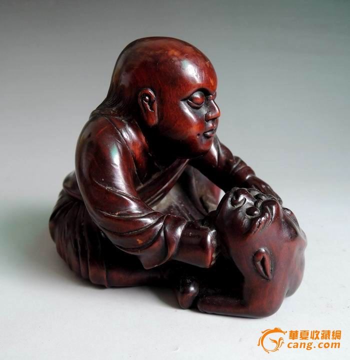 老黄杨木雕【刘海戏金蟾-为国庆木雕秀宝出力-3