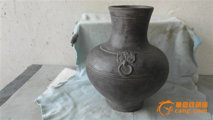 假一罚十,皮壳一流汉黑抛光工虎头罐,【华夏消