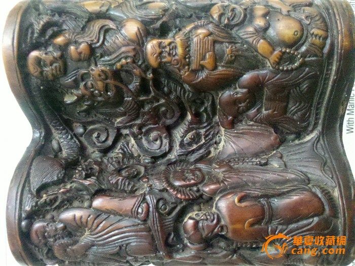 清红木18罗汉笔筒_清红木18罗汉笔筒鉴定_来