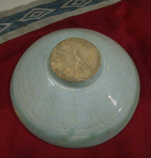 石子青 上两个陶片 石子青 再发另一件影青瓷斗笠碗!