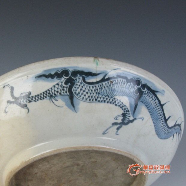 过墙龙青花大盘