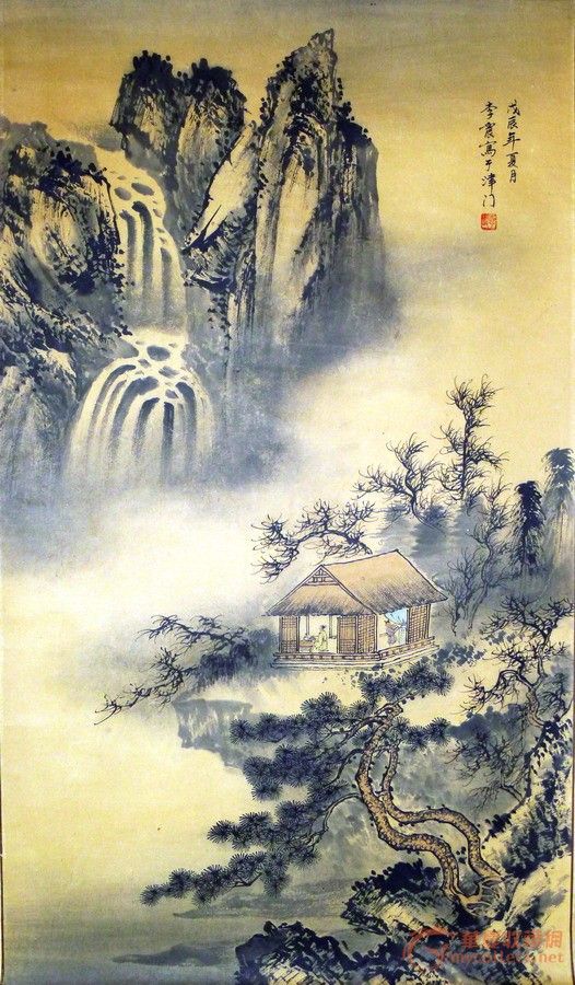 著名工笔山水画家李震作品-图1