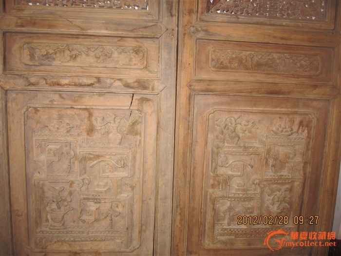 古代小院木门,古代木门,古代镂空木门_大山谷图库