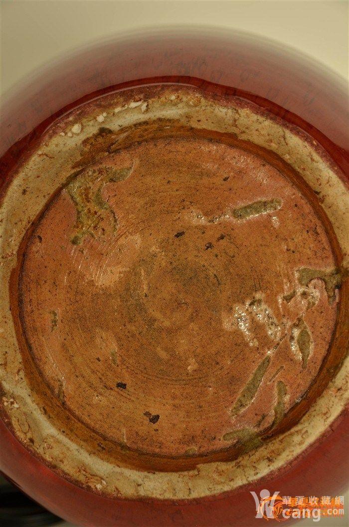 清中窑变钧红釉天球瓶一对