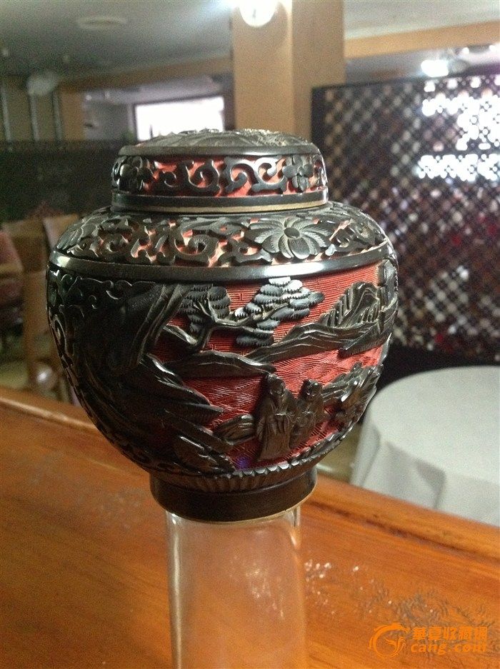 剔黑漆罐,来自藏友法朗西回流-杂项-漆器-藏品鉴定估价-华夏收藏网