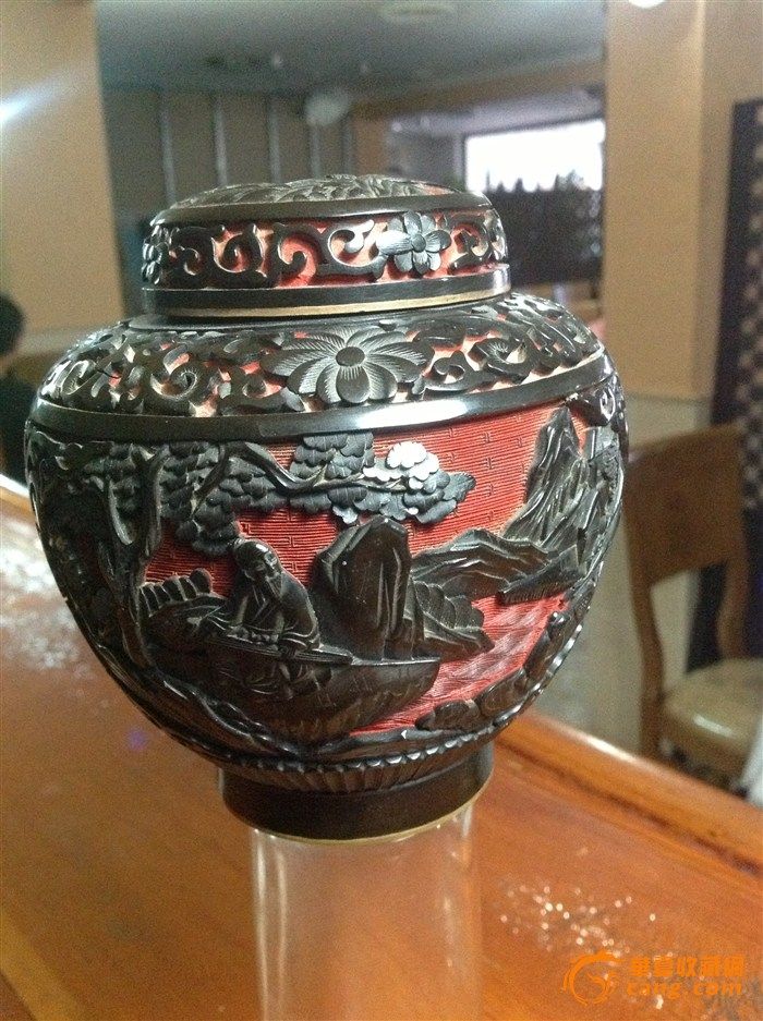 剔黑漆罐,来自藏友法朗西回流-杂项-漆器-藏品鉴定估价-华夏收藏网