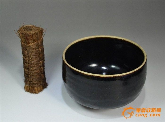黑釉钵,黑釉花盆,黑釉瓶_大山谷图库