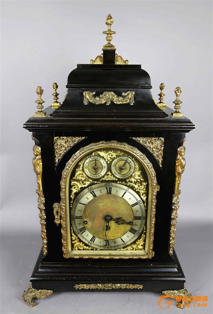 英国十九世纪末期10铃5簧音乐木钟